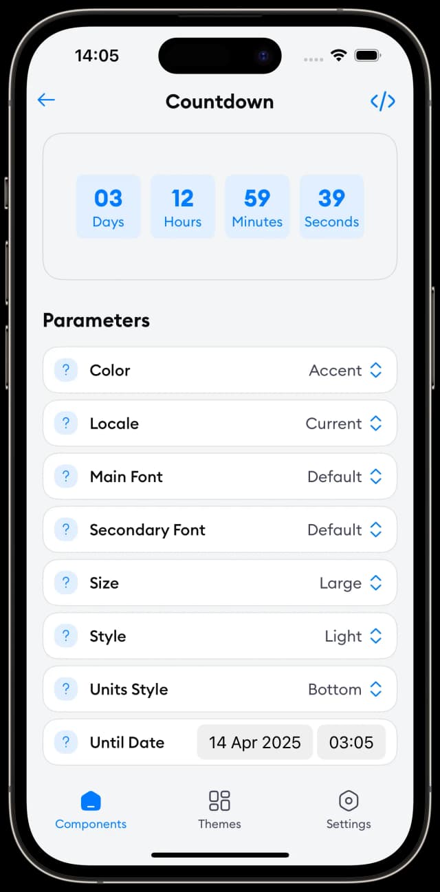 Preview of a component