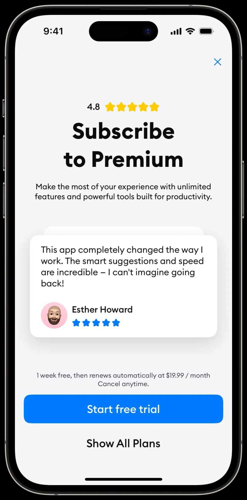 Paywall Variant 3 Screen 1