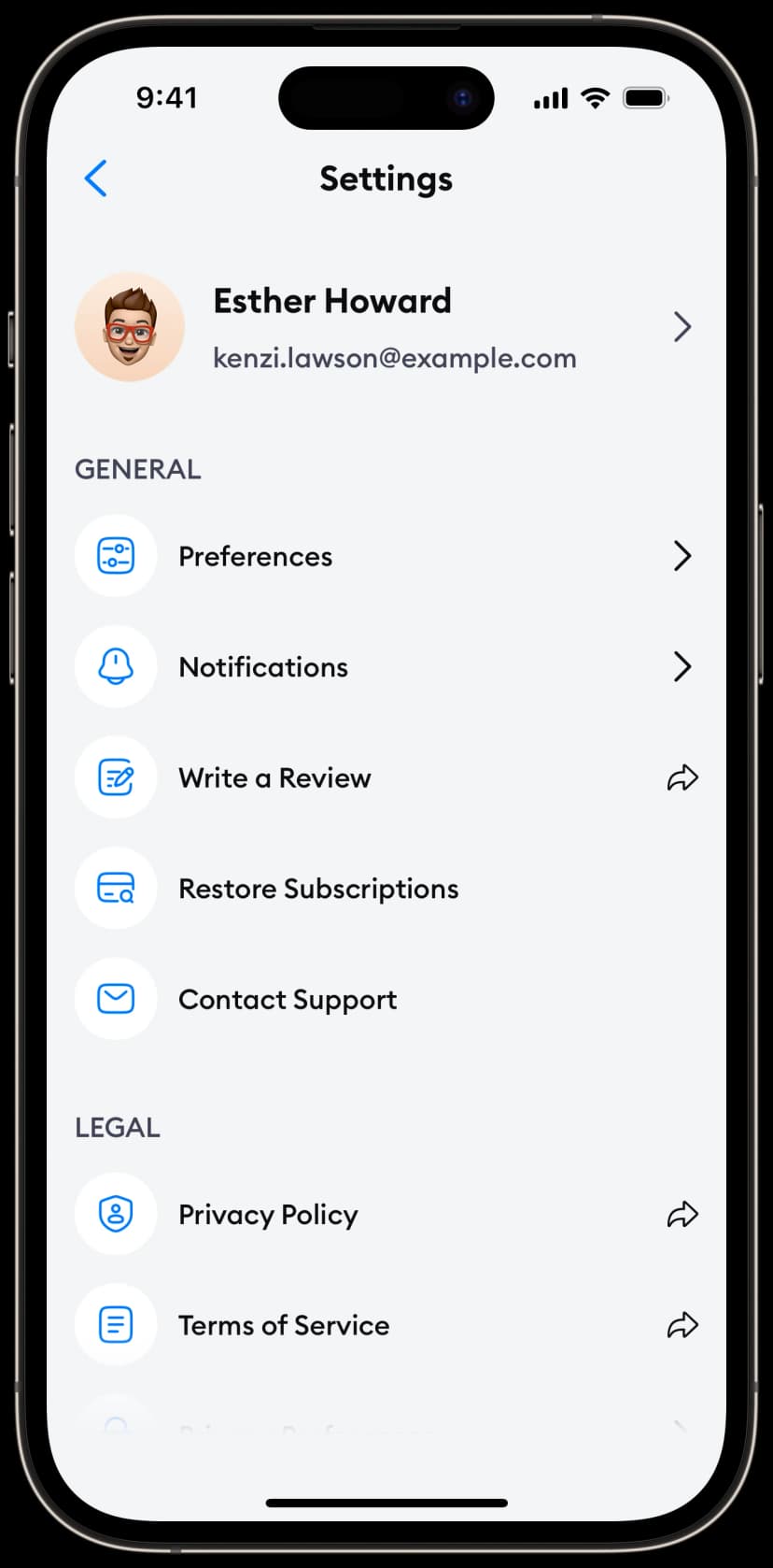 Settings Variant 2