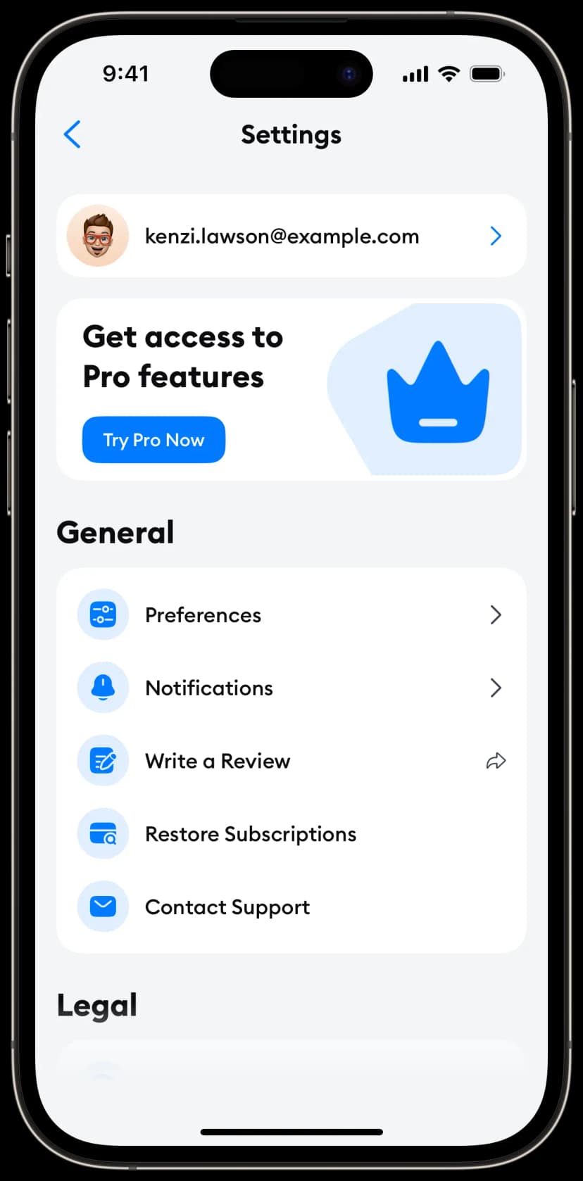 Settings Variant 3