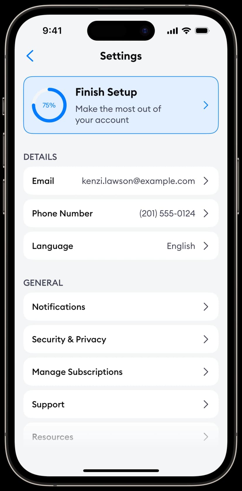 Settings Variant 4