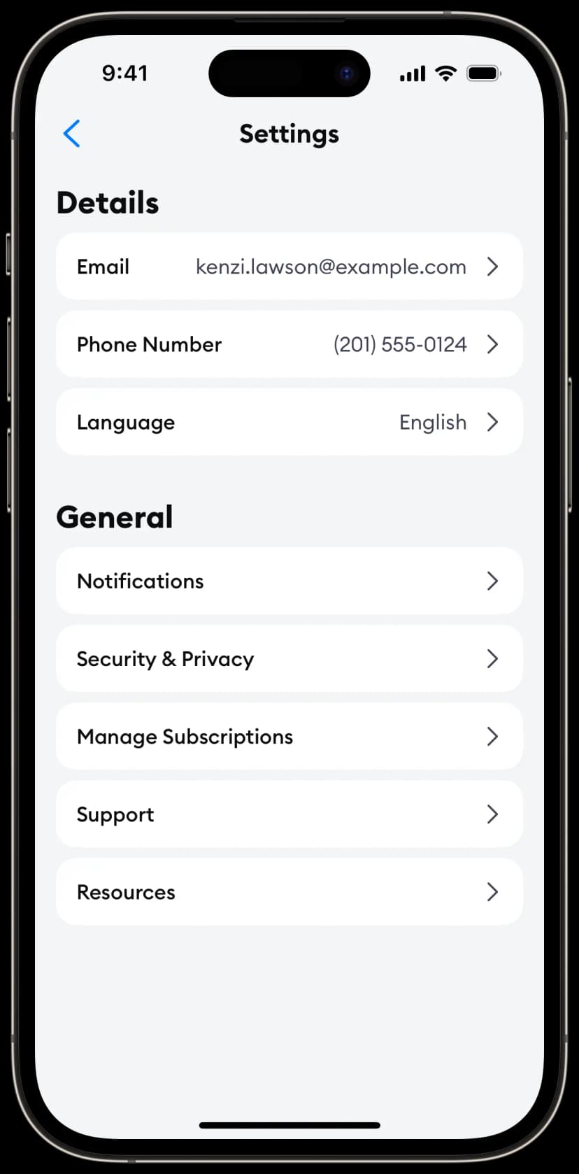 Settings Variant 5
